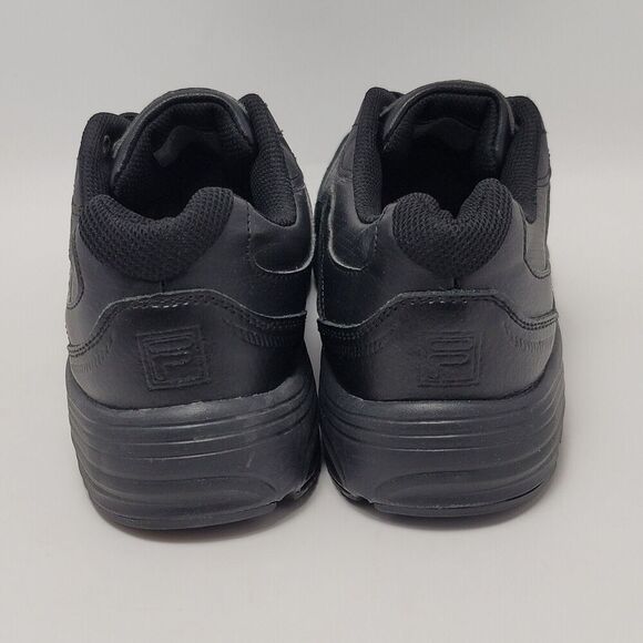 FILA Womens Memory Workshift Slip Resistant Low Leather Sneakers Black Size 9 - Picture 6 of 12